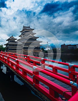 Matsumoto Castle Beautiful medieval of samurai age in the eastern Honshu, Nagano, Japan.