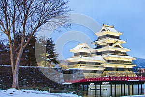 Matsumoto Castle Crow Castle in Nagono city, Japan.Castle in