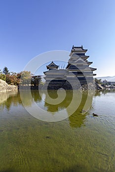 Matsumoto castle, a designated National Treasure of Japan, and the oldest castle donjon remaining in Japan.