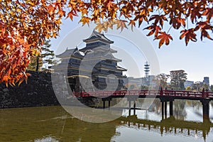 Matsumoto castle, a designated National Treasure of Japan, and the oldest castle donjon remaining in Japan.