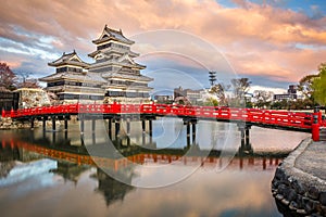 Matsumoto Castle Matsumoto-jo, a Japanese premier historic castles in easthern Honshu, Matsumoto-shi, Chubu region, Nagano