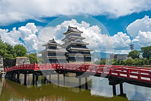 Matsumoto Castle in Matsumoto, Nagano Prefecture, Japan. It is  National Treasures of Japan, a famous