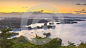 Matsushima, Japan coastal landscape from Mt. Otakamori