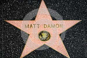 Matt Damon Star on the Hollywood Walk of Fame