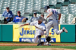 Matt McBride safe at first