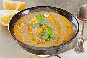 Mattar Panir Indian Cheese and Peas Curry