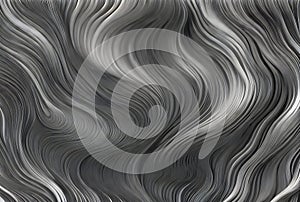 Matte black metal volumetric wavelike swirl.