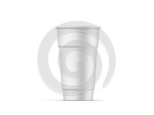 Matte Disposable cup with lid and straw for cold drink, soda pop, ice tea or coffee, cocktail, milkshake