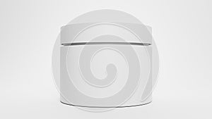 Matte Plasstic Jar Mockup on white background font view  3D rendering