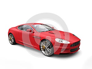 Matte red modern luxury sports car