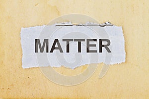 Matter