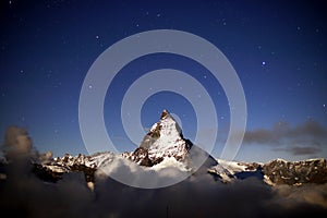 Matterhorn Bathed in Moonlight