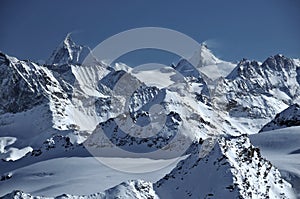 Matterhorn and Dent d'Herens