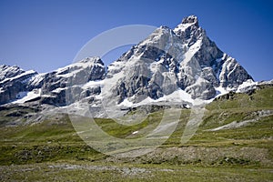 Matterhorn high mountain in the alps