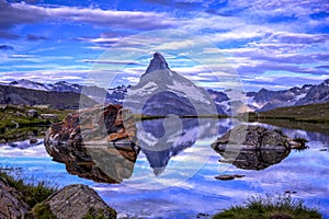 Matterhorn and his reflection, Switzerland