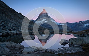 Matterhorn and moon