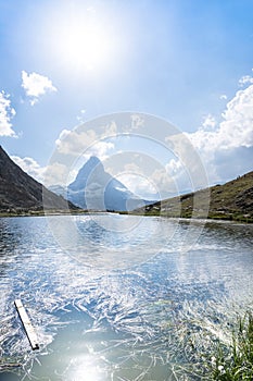 Matterhorn reflection in Riffelsee, Zermatt, Switzerland