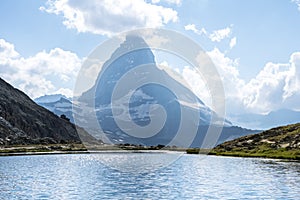 Matterhorn reflection in Riffelsee, Zermatt, Switzerland