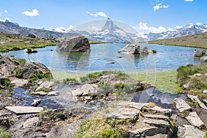 Matterhorn with Stellisee, Zermatt,  Switzerland