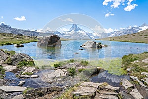 Matterhorn with Stellisee, Zermatt,  Switzerland