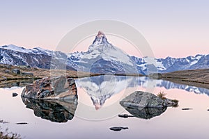 Matterhorn sunrise and reflection