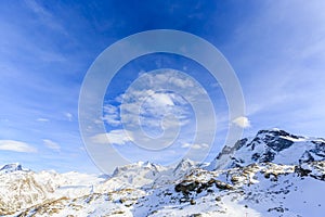 Matterhorn surroundings with Gornegrat in Zermatt.