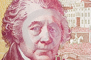 Matthew Boulton a closeup portrait from English money photo