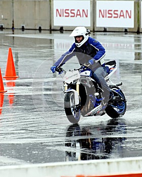 Mattie Griffin performing a stunt with his bike