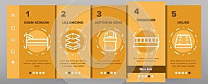 Mattress Types And Material Vector Onboarding photo