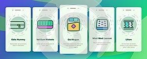Mattress Types And Material Vector Onboarding photo