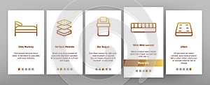 Mattress Types And Material Vector Onboarding photo