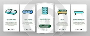 Mattress Types And Material Vector Onboarding photo