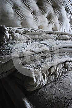 Mattresses in abandoned hospital