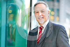 Mature business man portrait outdoor