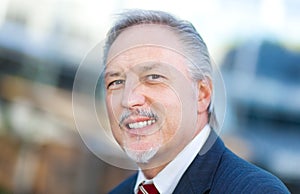 Mature business man portrait outdoor