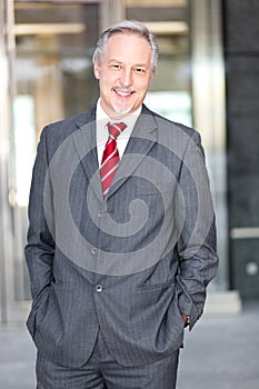 Mature business man portrait outdoor