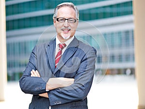 Mature business man portrait outdoor