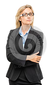Mature business woman confident arms folded