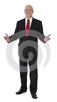 Mature Businessman on White