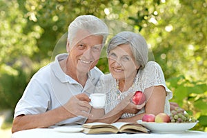 Mature couple have a rest