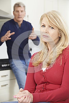 Mature Couple Having Argument At Home