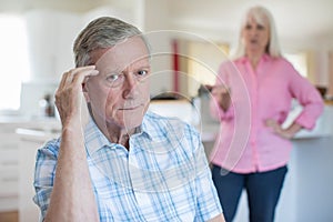 Mature Couple Having Argument At Home