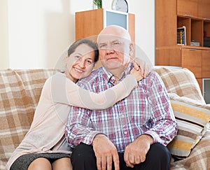 Mature couple in home interior