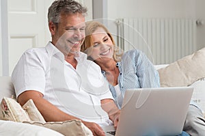 Mature Couple With Laptop