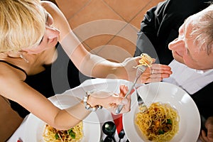 Mature Couple romantic dinner