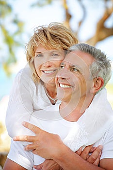 Mature couple smiling photo