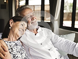 Mature couple vacationing at a resort