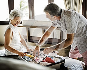 Mature couple vacationing at a resort