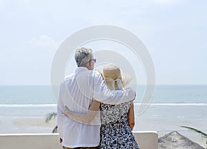 Mature couple vacationing at a resort