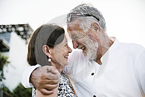 Mature couple vacationing at a resort